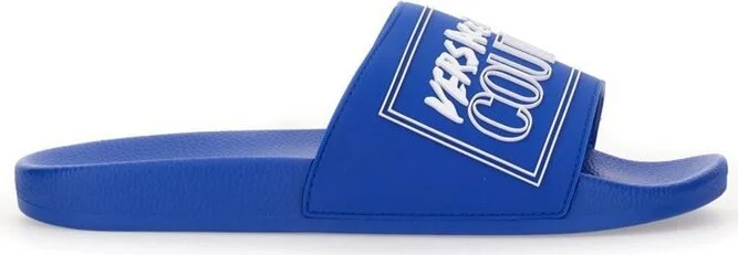 Versace Jeans Couture Logo Embossed Slip-On Slides