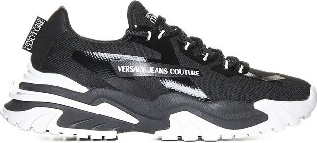 Versace Jeans Couture Panelled Round-Toe Lace-Up Sneakers