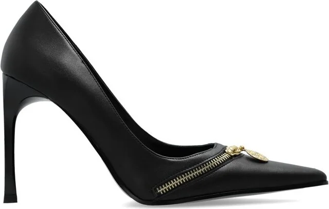 Versace Jeans Couture Pointed Toe Zip-Detail Pumps