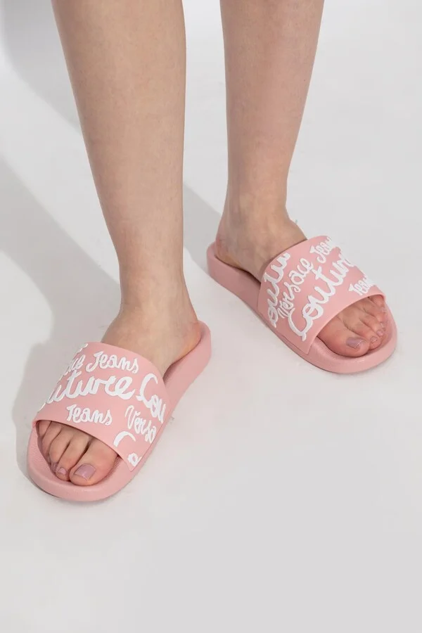 Versace Jeans Couture Rubber Slides With Logo - Image 2