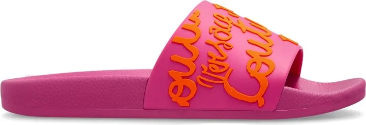 Versace Jeans Couture Rubber Slides With Logo