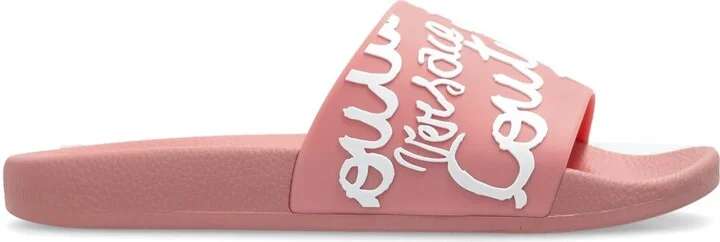 Versace Jeans Couture Rubber Slides With Logo