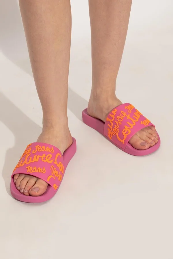 Versace Jeans Couture Rubber Slides With Print - Image 2