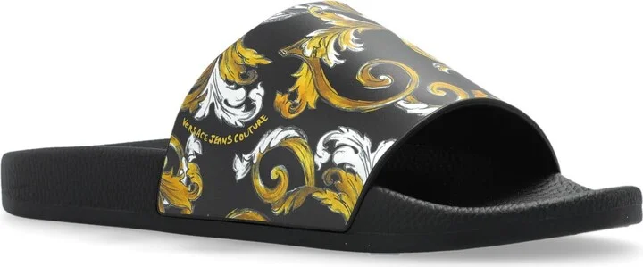 Versace Jeans Couture Rubber Slides With Print - Image 4