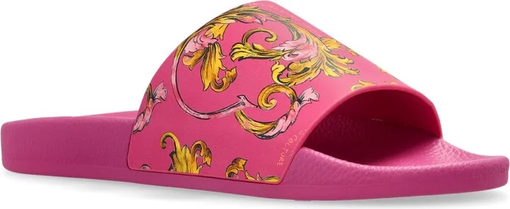 Versace Jeans Couture Rubber Slides With Print - Image 4