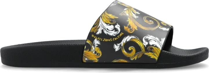 Versace Jeans Couture Rubber Slides With Print