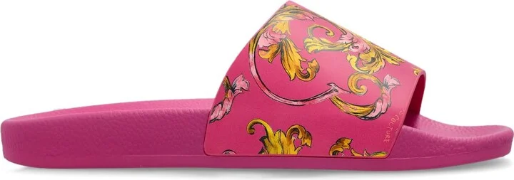 Versace Jeans Couture Rubber Slides With Print