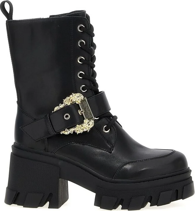 Versace Jeans Couture Sophie Round Toe Ankle Boots