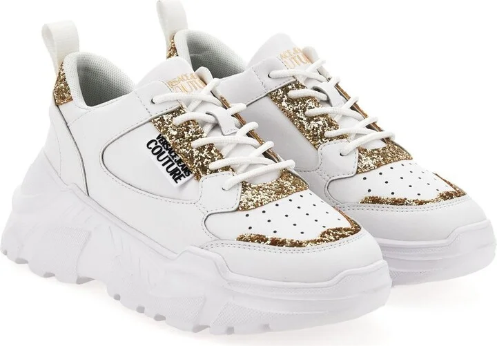 Versace Jeans Couture White Low Top Sneakers - Image 3