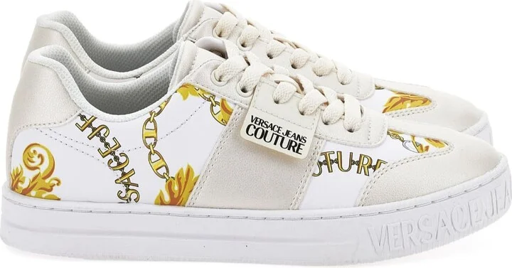 Versace Jeans Couture White Low Top Sneakers - Image 2