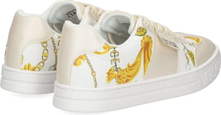 Versace Jeans Couture White Low Top Sneakers - Image 3