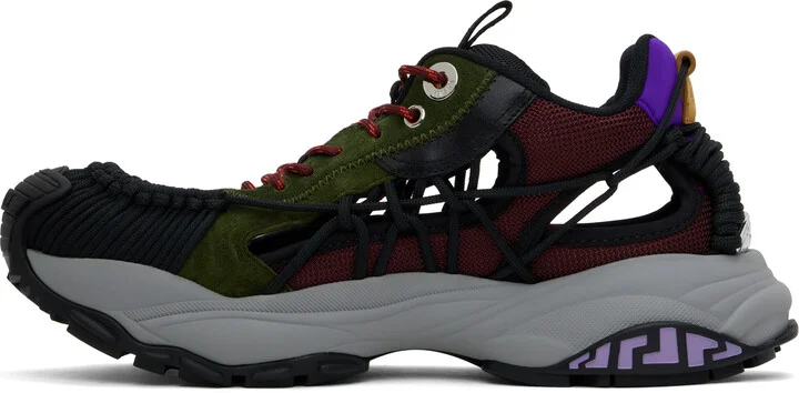 Versace Khaki & Burgundy Mercury M_VS_01 Sneakers - Image 3