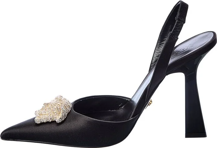 Versace La Medusa Satin Slingback Pump - Image 2