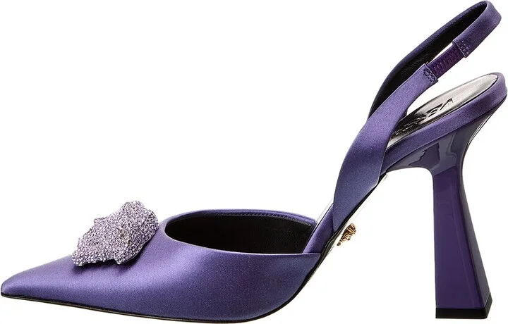 Versace La Medusa Satin Slingback Pump - Image 2