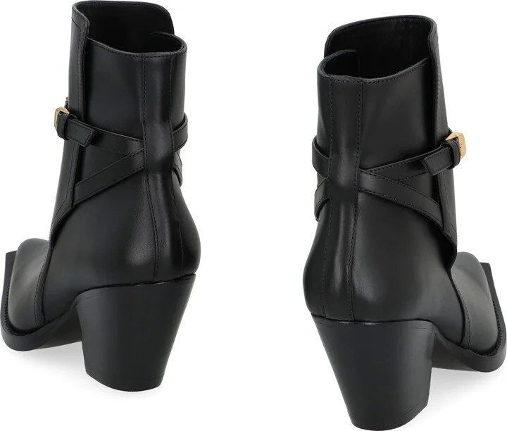 Versace Leather Ankle Boots - Image 4