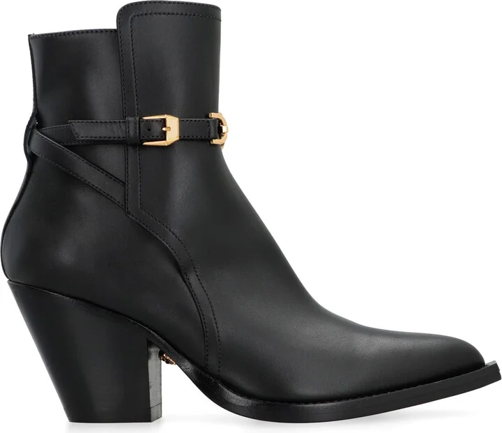 Versace Leather Ankle Boots - Image 2
