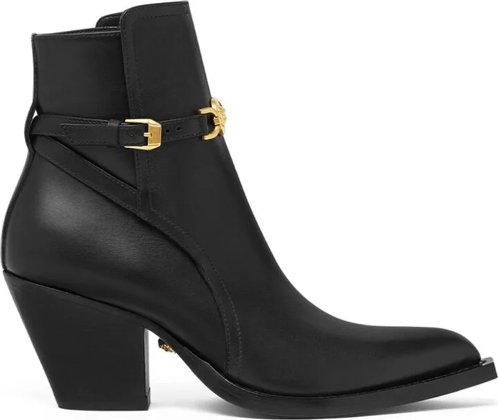 Versace Leather Ankle Boots