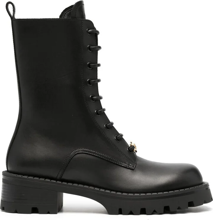 Versace Leather Ankle Boots Shoes