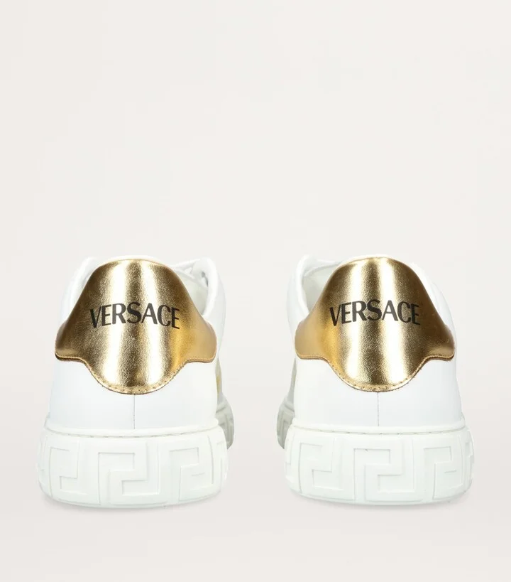 Versace Leather Greca Sneakers - Image 2
