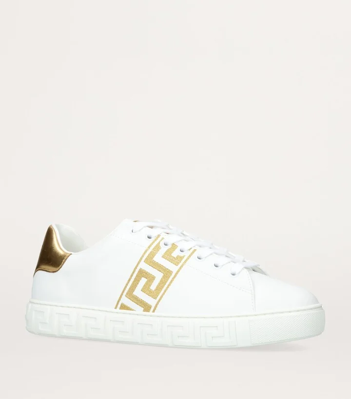 Versace Leather Greca Sneakers - Image 3