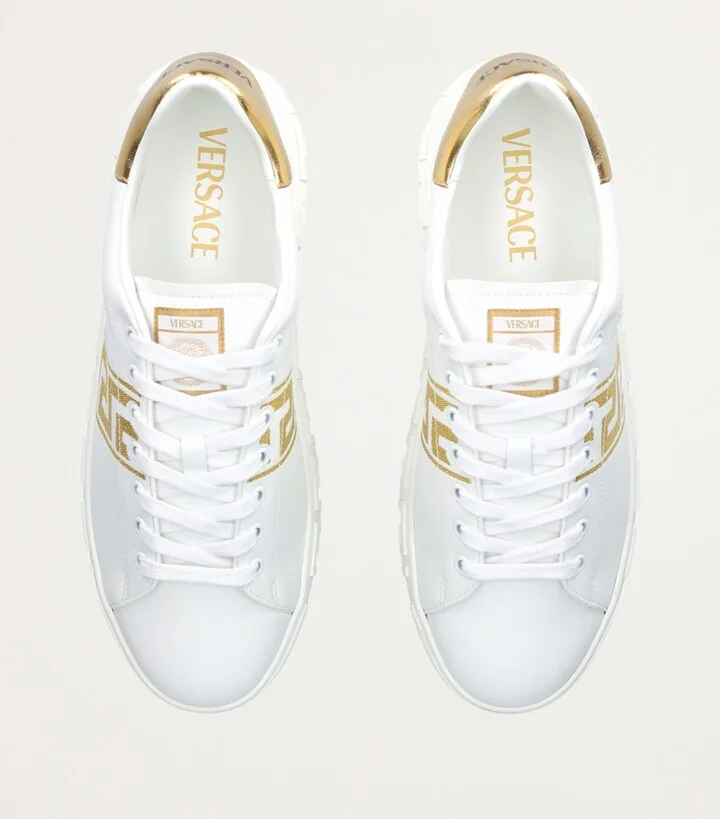 Versace Leather Greca Sneakers - Image 4