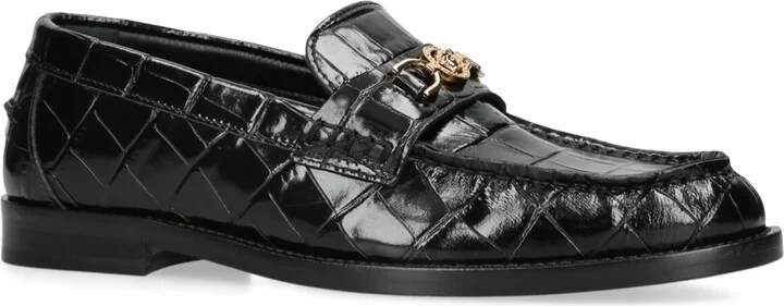 Versace Leather Medusa Loafers - Image 3