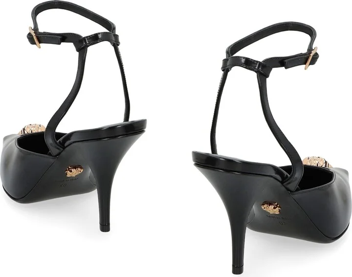 Versace Leather Slingback Pumps - Image 4
