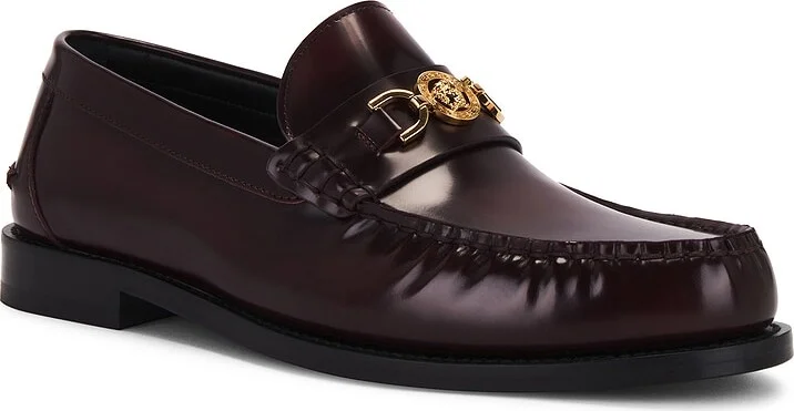 VERSACE Loafer in Burgundy-Oro in Burgundy - Image 2