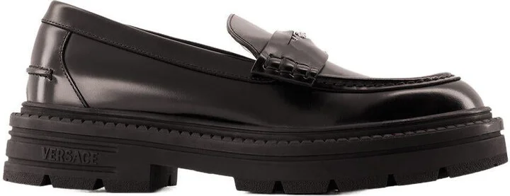 Versace Loafers Calf Leather Flat Shoes