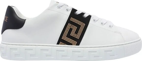 Versace Logo-Embellished Lace-Up Sneakers