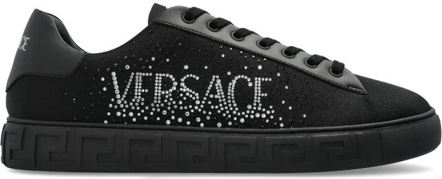Versace Logo-Embellished Lace-Up Sneakers