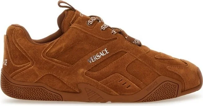 Versace Logo-Embossed Lace-Up Sneakers