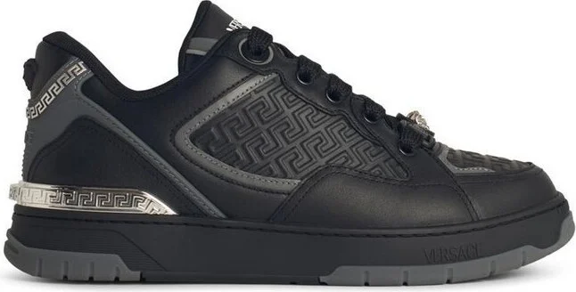 Versace Logo Embossed Low-Top Sneakers