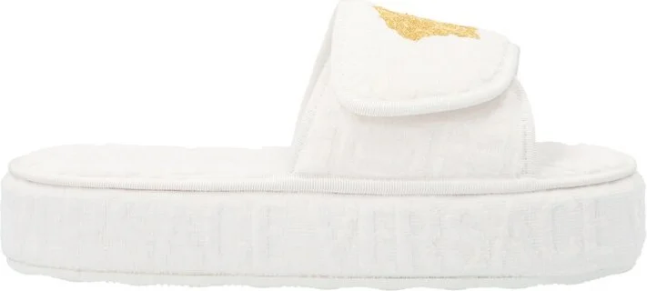 Versace Logo Monogram Platform Slides