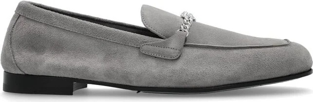 Versace Logo Plaque Chain-Detailed Loafers