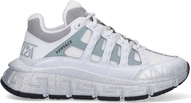 Versace Logo-Printed Lace-Up Sneakers
