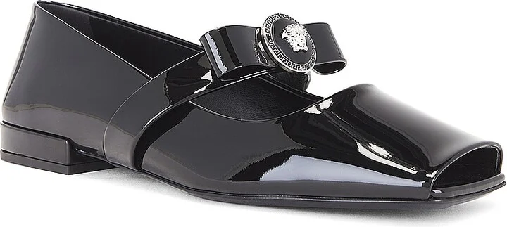 VERSACE Mary Jane Flat in Black - Image 2