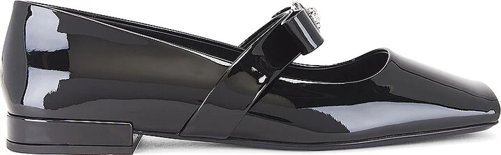 VERSACE Mary Jane Flat in Black