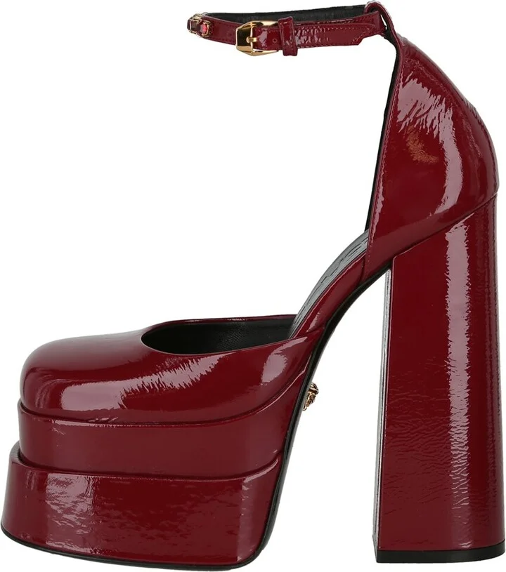 Versace Medusa Aevitas 155 Platform Leather Pump - Image 2