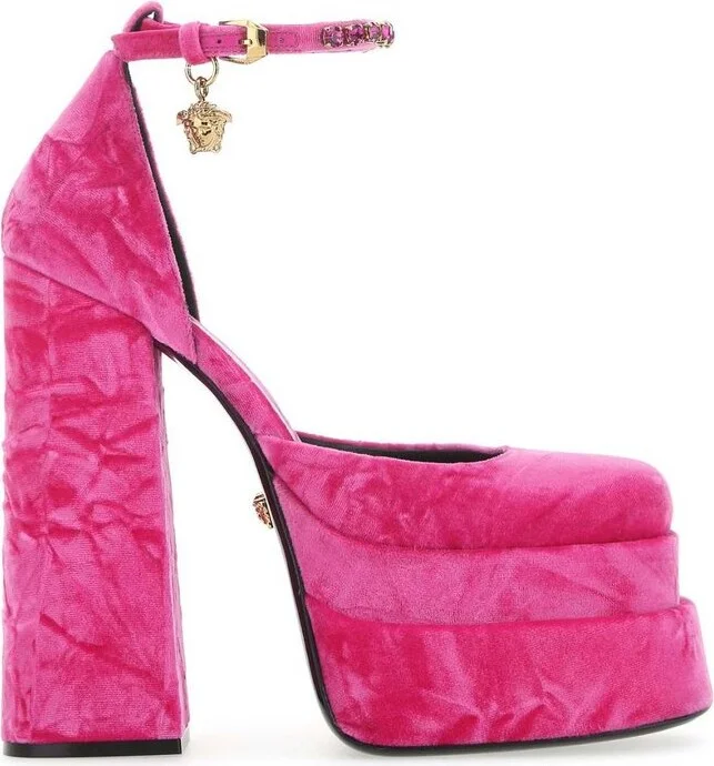 Versace Medusa Aevitas Embellished Platform Pumps
