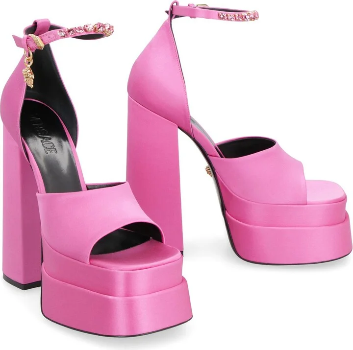 Versace Medusa Aevitas Satin Sandals - Image 3