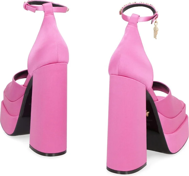 Versace Medusa Aevitas Satin Sandals - Image 4