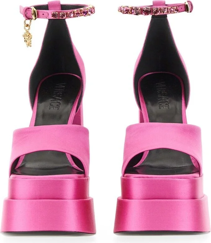 Versace Medusa Aevitas Satin Sandals