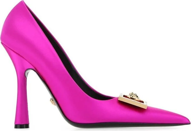 Versace Medusa Biggie Pointed Toe Pumps