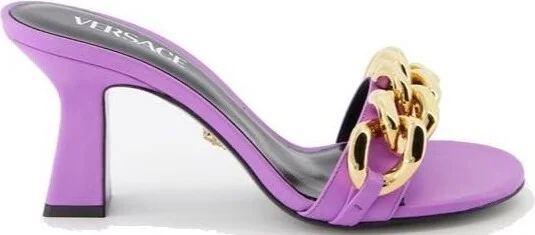 Versace Medusa Chain Linked Slip-On Mules