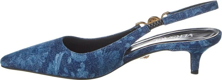 Versace Medusa Denim Slingback Pump - Image 2