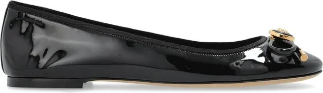 Versace Medusa-Head Round-Toe Ballerina Shoes