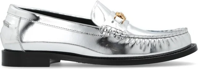 Versace Medusa Metallic Slip-On Loafers