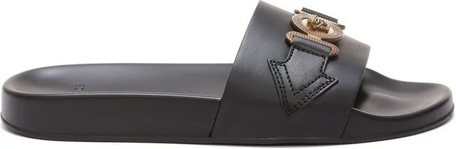Versace Medusa Plaque Logo Embossed Slides