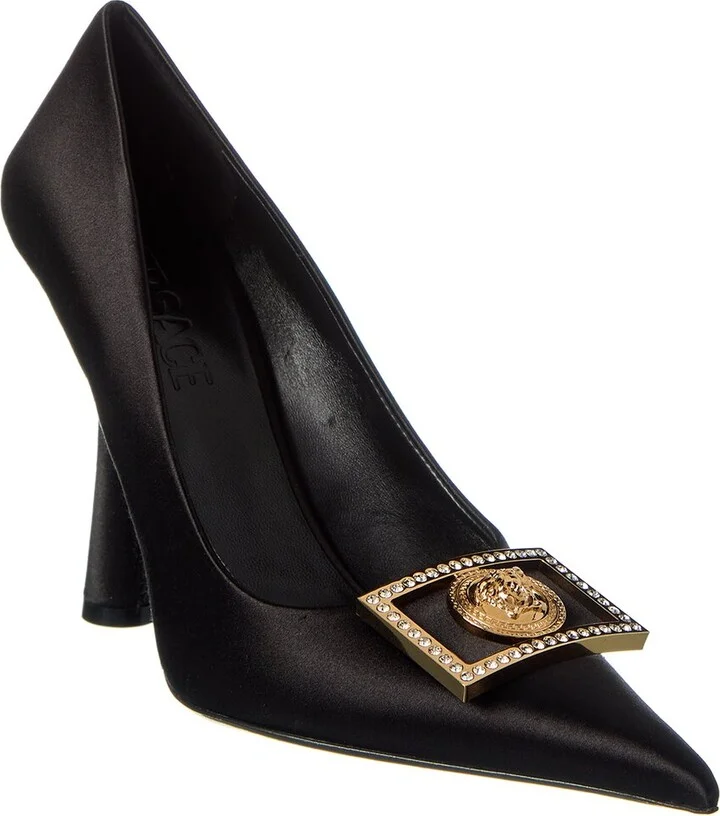 Versace Medusa Plaque Satin Pump
